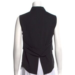 A.L.C. Silk Stretch Sleeveless Benjamin Cut Out Back Button Down Blouse Womens 8